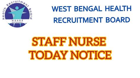 Wbhrb Staff Nurse Today Notice Wbhrb Nurse New Update Wbhrb New Update