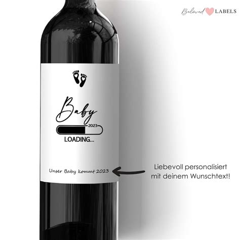 Personalisiertes Wein Flaschen Etikett Schwangerschaft Etsy De