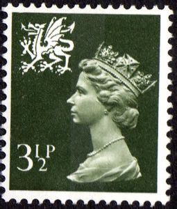 Stamp Queen Elizabeth Ii P Machin Portrait United Kingdom Wales