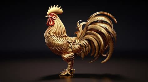 Premium Photo Golden Chicken