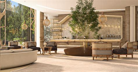 A Biophilic Hotel Reception Design Behance