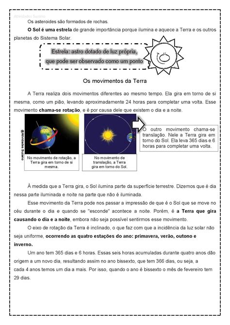 Atividade Movimento Da Terra