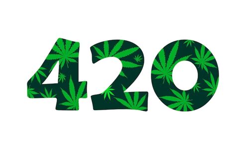 Premium Vector | Green vector logo 420 cannabis culture for rastafarian ...