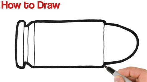 How To Draw Bullet Easy Youtube