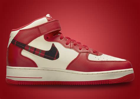 This Nike Air Force Mid Lx Comes With University Red Tartan Swooshes