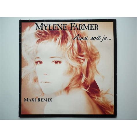 Ainsi Soit Je Remix De Mylene Farmer Maxi 45T Chez Fanfan Ref