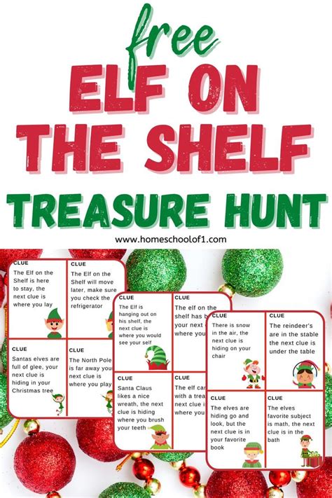 Free Elf On The Shelf Scavenger Hunt Printable Elf On The Shelf Elf