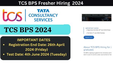 Tcs Bps Hiring Tcs Recruitment For Freshers Youtube