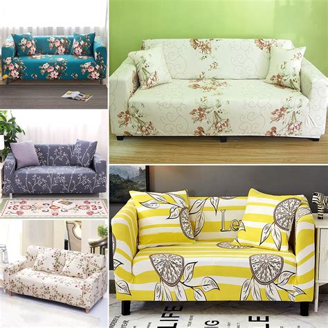 Universal 1 4 Seater Floral Elastic Stretch Sofa Covers Chair Full