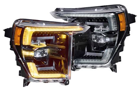 Morimoto F Xb Led Headlights With Amber Drl Black Housing Clear