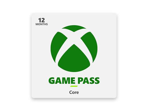 Xbox Game Pass Core Month Membership Stackable Global Digital