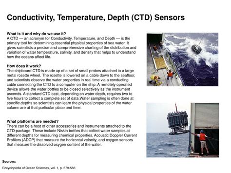 PPT Conductivity Temperature Depth CTD Sensors PowerPoint