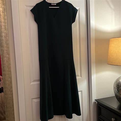 Forest Green Zara Trafaluc Long Dress Size Small Gem