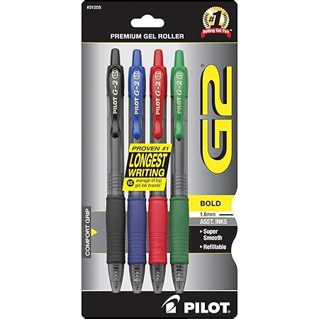 Amazon Pilot G2 Retractable Gel Pens Bold Point Green Ink 1 0