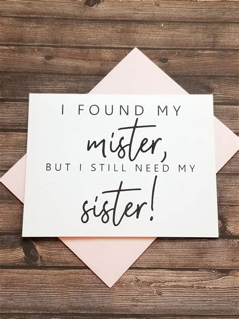 Sister Bridesmaid Cards Will You Be My Card Bridesmaid Proposals In