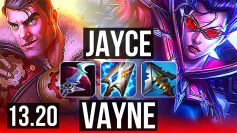 Jayce Vs Vayne Top 1607 Legendary 7 Solo Kills 800k Mastery