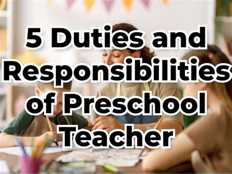 Preschool Teacher Duties And Responsibilities Yec