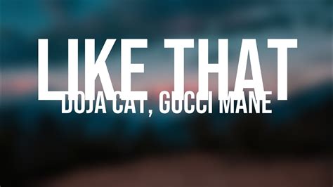 Like That Doja Cat Gucci Mane Visualized Lyrics 💦 Youtube