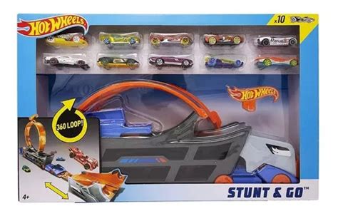 Pista De Carreras Hot Wheels Stunt Go Con Autos