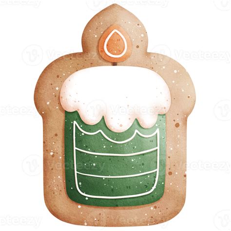 Acuarela Navidad Galleta Ilustración 32853290 Png