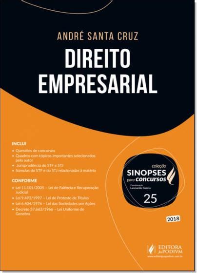 Direito Empresarial Vol 25 Coleção Sinopses Para Concursos Livros