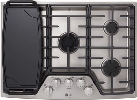 LG LSCG307ST 30 Inch Gas Cooktop With 5 Sealed Burners Continuous Cast