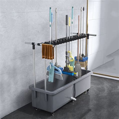 Amazon Floor Mounted Mop Drain Rack Utility Cleaning Tool Cart Put