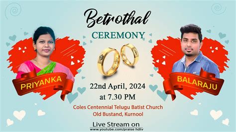 Betrothal Ceremony Priyanka Balaraju On At Pm