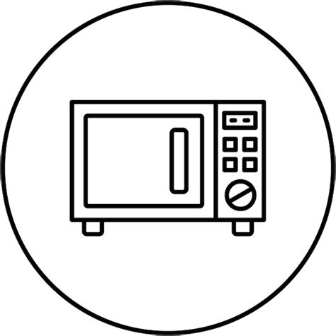 Imagen Vectorial Del Icono Del Horno De Microondas Se Puede Utilizar