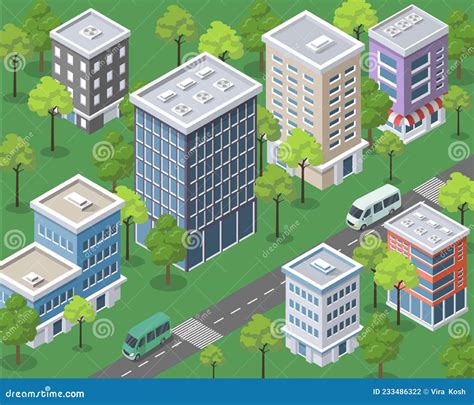 Megapolis stock vector. Illustration of modern, trees - 233486322