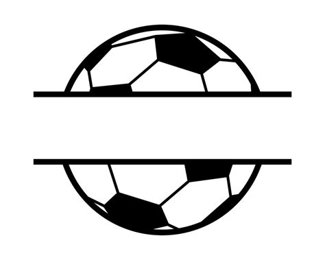 Soccer Ball Monogram Svg Png Split Name Frame Svg Sports Svg Soccer