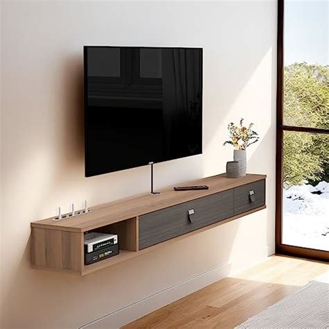 Pmnianhua Floating Tv Shelf Wall Mounted Floating Tv Stand Unit