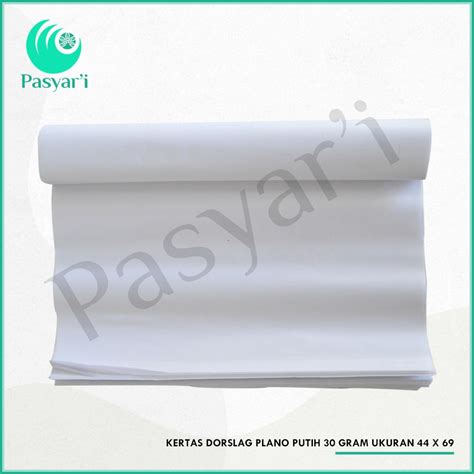 Jual Per Roll Kertas Dorslag Plano Putih 30 Gram Ukuran 44 X 69