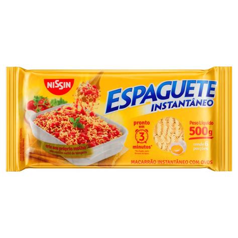 Macarrão Instantâneo Nissin 3 Minutos Pacote 500g Supermercado Pão