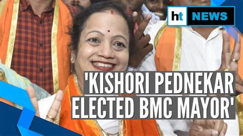 Shiv Senas Kishori Pednekar Elected As Bmc Mayor Hindustan Times