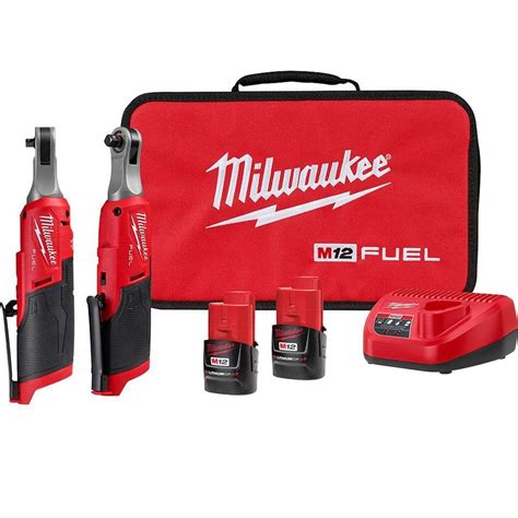 Milwaukee M12 Fuel 12 Volt Li Ion Brushless Cordless High Speed 3 8 In Ratchet And M12 Fuel High