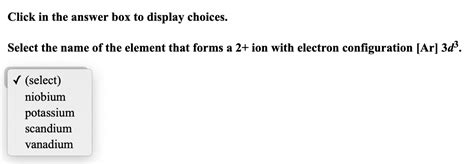 Solved Click In The Answer Box To Display Choices Select Chegg