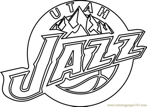 Utah Jazz Coloring Pages At Free Printable Colorings