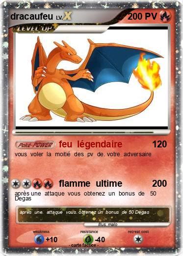 Pokémon dracaufeu 3449 3449 feu légendaire Ma carte Pokémon