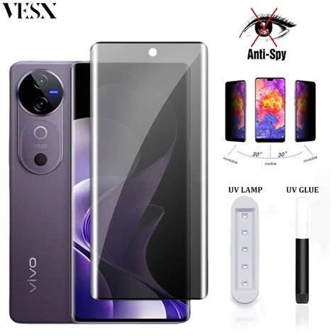 Matte Anti Spy Privacy Uv Tempered Glass Screen Protector Film For Vivo