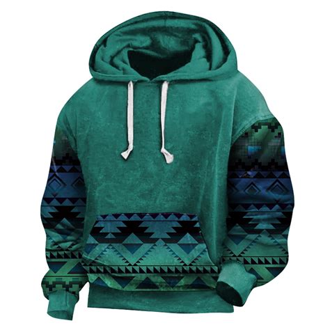 Sendkeel Mens Tribal Aztec Printed 1 4 Zip Fuzzy Sherpa Pullover