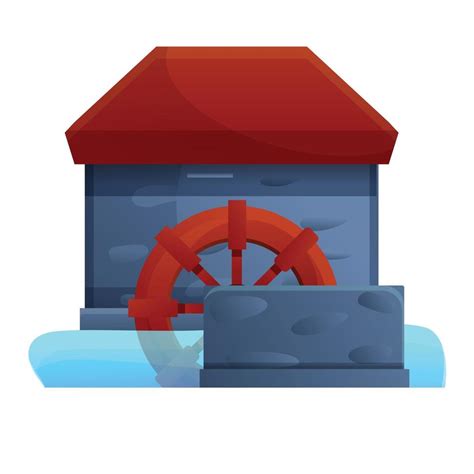 Stone Water Mill Icon Cartoon Style Vector Art At Vecteezy