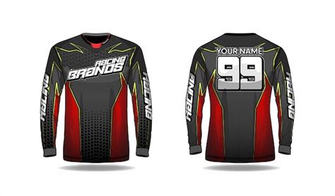 Premium Vector Motocross Shirt Template Racing Jersey Design