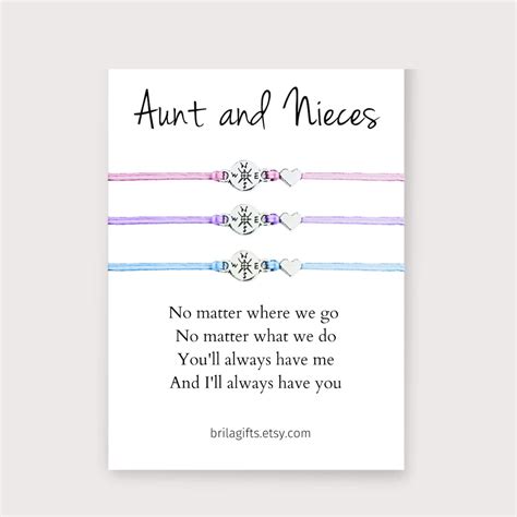 Set Of 3 Aunt And Niece Bracelets Aunt And Niece Ts Back To School