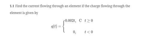 Solved Find The Current Flowing Through An Element If Chegg