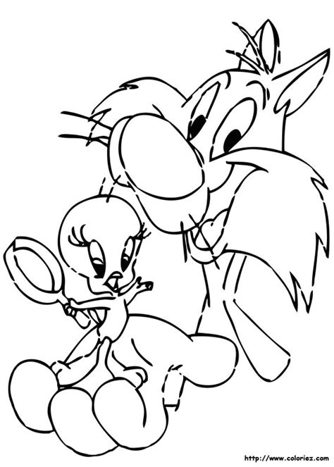 Coloriage De Titi Et Grosminet A Imprimer Gratuit Danieguto