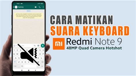 Cara Mematikan Suara Papan Ketik Xiaomi Redmi Note 9 Nonaktifkan