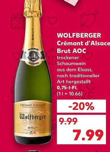 Wolfberger Crémant D alsace Brut Aoc Angebot bei Kaufland 1Prospekte de