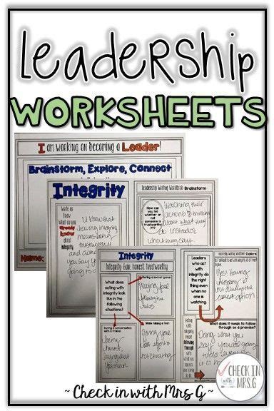 Leadership Worksheets Leadership Skills Leadership Student Leadership