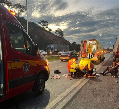 Acidente Grave Entre Moto E Caminhão Deixa Ferido E Interdita Br 040